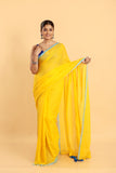 Cadmium Yellow-Handloom Cotton Saree-028