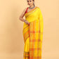 Golden Yellow-Handloom Cotton  Saree-030