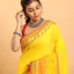 Golden Yellow-Handloom Cotton  Saree-030