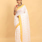 White -Handloom Cotton Saree-031