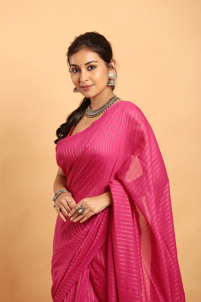 Rose Pink-Handloom cotton-032