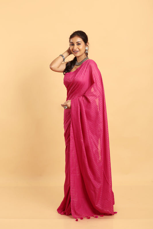 Rose Pink-Handloom cotton-032