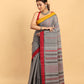 Metal Grey-Handloom Cotton Saree-036