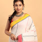 White-Handloom Cotton Saree-040