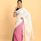 Pink and White-Handloom cotton-042