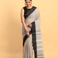 Metal Grey-Handloom Cotton Saree-043