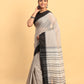 Metal Grey-Handloom Cotton Saree-043