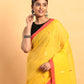 Yellow-Handloom Cotton Saree-048