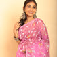 Muslin Jamdani in Nadeshiko Pink Saree-052