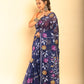 Muslin Jamdani in Persian Blue Saree-054