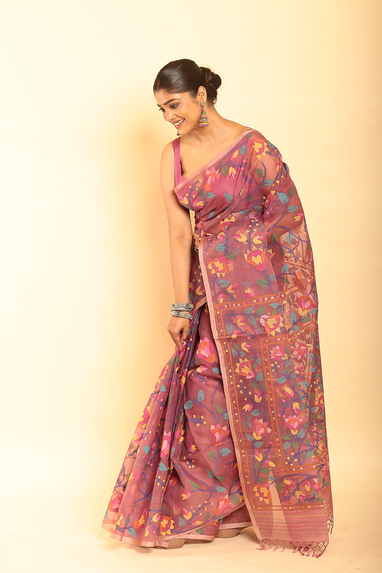 Muslin Jamdani  Saree-068