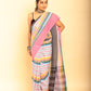 Multicolor and Baby Pink Border Handloom Cotton Saree(Pre-Order)-085