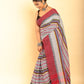 Red Border Handloom Cotton Saree-088