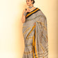 Black and Yellow Border Handloom Cotton Saree-091