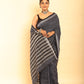 Black and White Border Handloom Cotton Saree-093