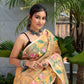 Brown Muslin Jamdani Saree -072