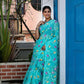 Azure Blue Muslin Jamdani Saree-074