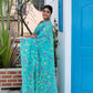 Azure Blue Muslin Jamdani Saree-074