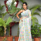 Mint Green Muslin Jamdani Saree-077