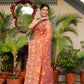 Orange Muslin Jamdani Saree-079