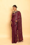 Sangria Color Handloom Cotton Saree-044