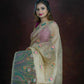 Beige Multicolor Floral Garden Jamdani Silk Saree(Pre-Order)-038