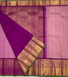 Pure Purple Zari and Pallu with Silver Designed Purple  Kanjivaram  Silk Saree-001