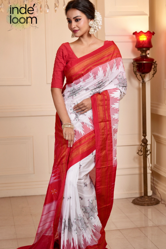 Diwali Ilkal Kasuti Embroidery Saree -022