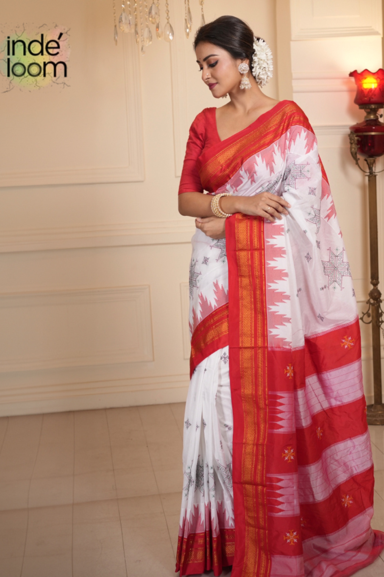 Diwali Ilkal Kasuti Embroidery Saree -022