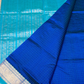 Berry Blue with Baby Blue Border Korvai Saree -125