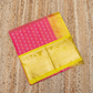 Punch Pink golden Yellow Border korvai Saree -137