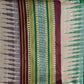 Beige & Green, Handloom Vidarbha Tussar Silk Saree with Multicolor Contrast Border-014