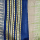 Beige & Blue, Handloom Vidarbha Tussar Silk Saree with Multicolor Contrast Border-019