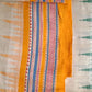 Beige & Orange, Handloom Vidarbha Tussar Silk Saree with Multicolor Contrast Border-022