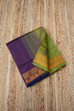 Korvai Saree in Pear Green with Oxford Blue Pallu - 051 - indeloom