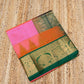 Baby Pink and Forest Green Golden Border Korvai Saree - 087