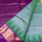 Pine Green With Purple Border Korvai Saree - 089