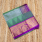 Pine Green With Purple Border Korvai Saree - 089