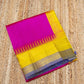 Bright Pink With Yellow and Blue Border Korvai Saree - 092