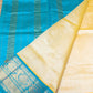 Light Yellow and Blue Border Korvai Saree -111