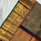 Pure Handwoven&nbsp;Gadwal Silk Saree Jungle Green -012