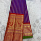 Pure Handwoven Gadwal Silk Saree Ultra Voilet - 029