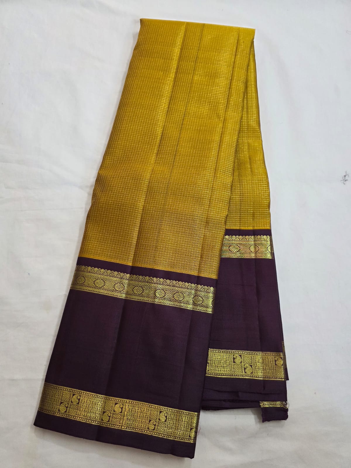 Pure Handwoven Gadwal Silk Saree Jasmine Yellow - 023