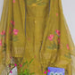 Muslin Jamdani 2 Piece Set Kurti & Dupatta With Mustard Yellow-210